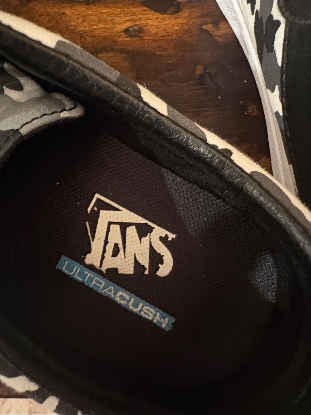 Vans Camo Black, White & Gray Low-Top Sneakers- Women’s 8.5 - Picture 2 of 10